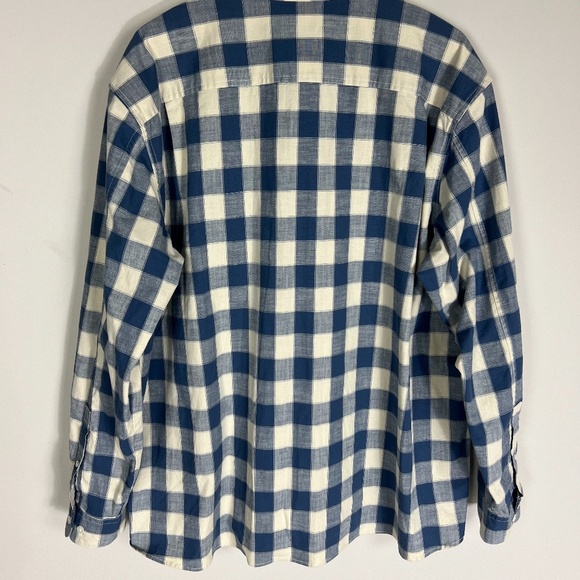 L.L.Bean Men's Blue Plaid Traditional Fit Dress Shirt Size XXL - Picture 10 of 13